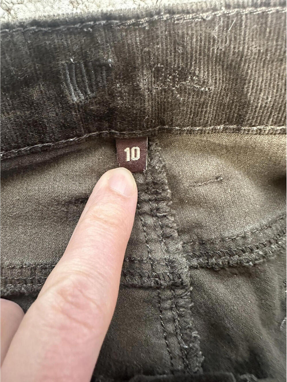 KUT from the Kloth Womens 10 Brown Zip Fly Diana Stretch Corduroy Skinny Pants - Picture 5 of 8